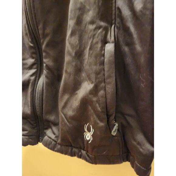 Spyder kids‎ black windbreaker jacket size M - Picture 3 of 6